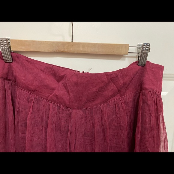 Wine coloured Anthropologie skirt - Picture 2 of 4